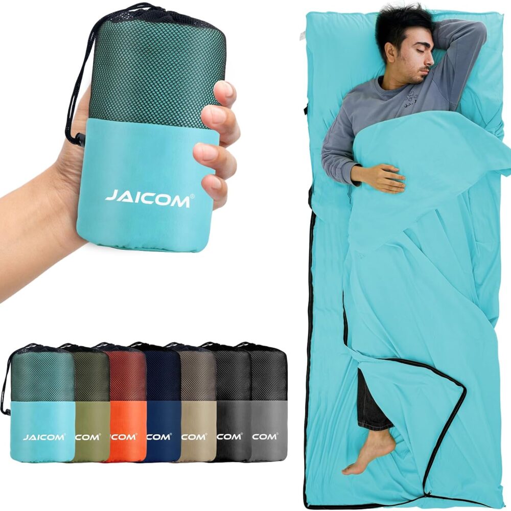 JAICOM Sleeping Bag Liner, Travel Sheets Ultralight Summer Sleeping Bag